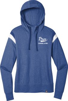 New Era Ladies Heritage Blend Varsity Hoodie, Royal/White